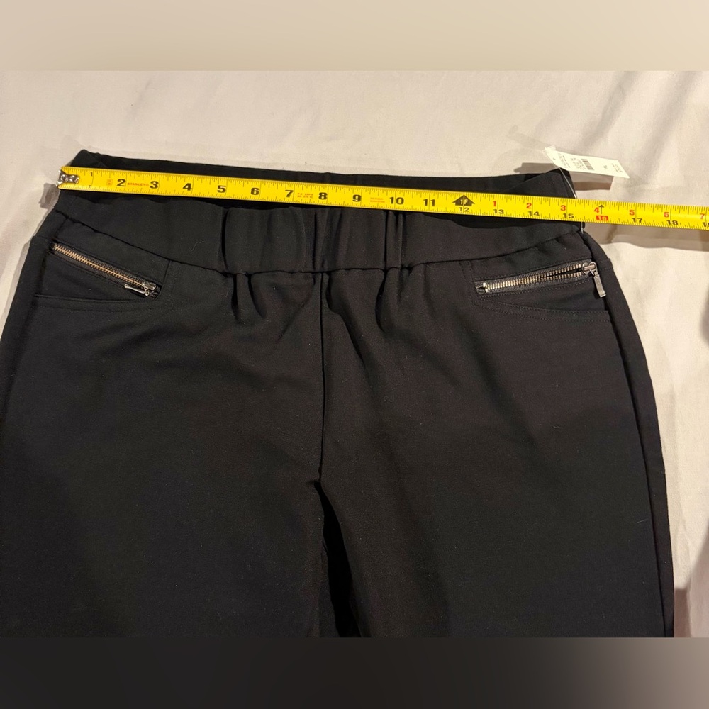 Talbots Black Elastic Waist Zip-Pocket Trousers - Picture 3 of 7